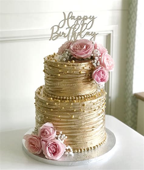 golden birthday cake ideas